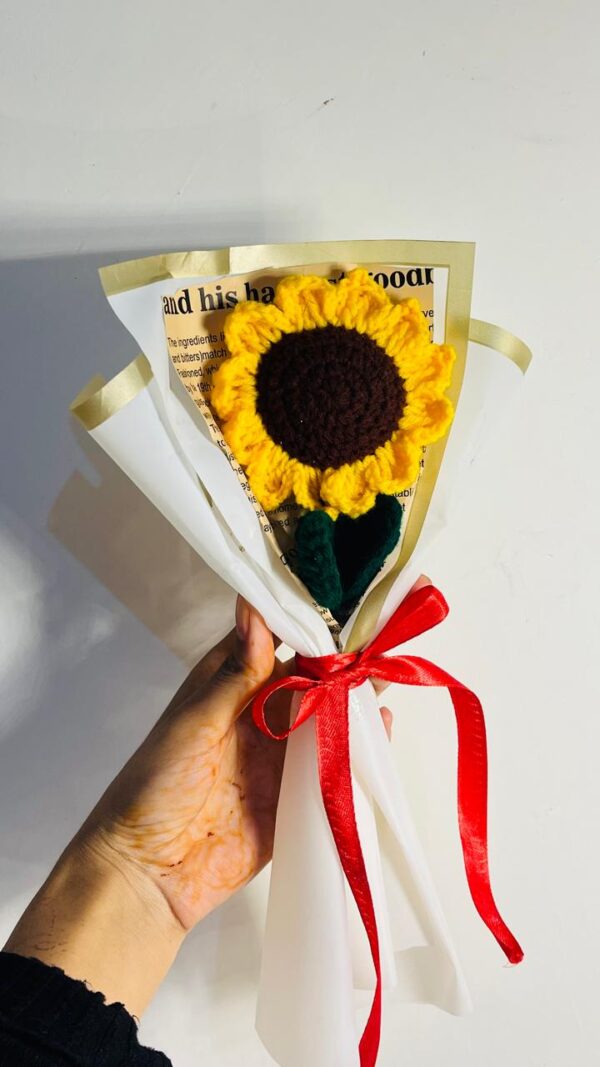 Florivya Bright Sunflower Crochet Gift