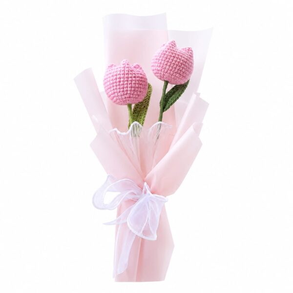 FLORIVYA Pink Tulip Bouquet