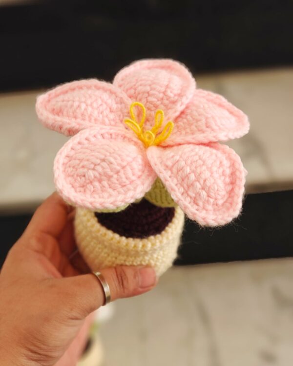 FLORIVYA Pink Blossom Pot