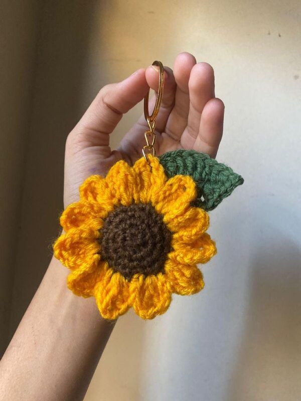 FLORIVYA Sunflower Keychain